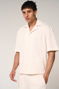Cairo Waffle Knit Shirt Beige
