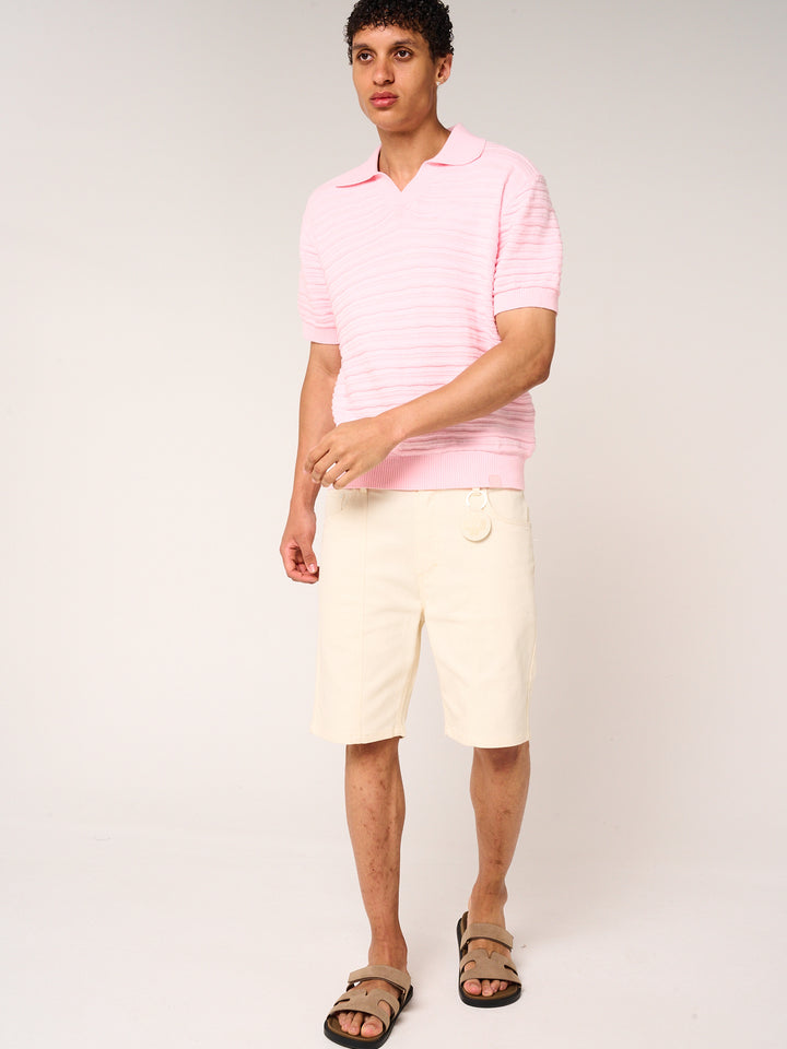 Sarito Cotton Twill Shorts Cream