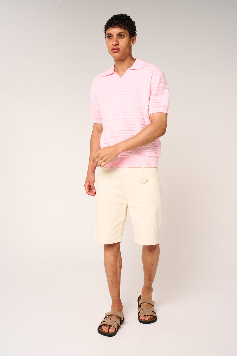 Sarito Cotton Twill Shorts Cream