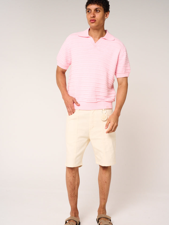Sarito Cotton Twill Shorts Cream
