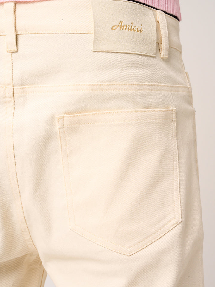 Sarito Cotton Twill Shorts Cream
