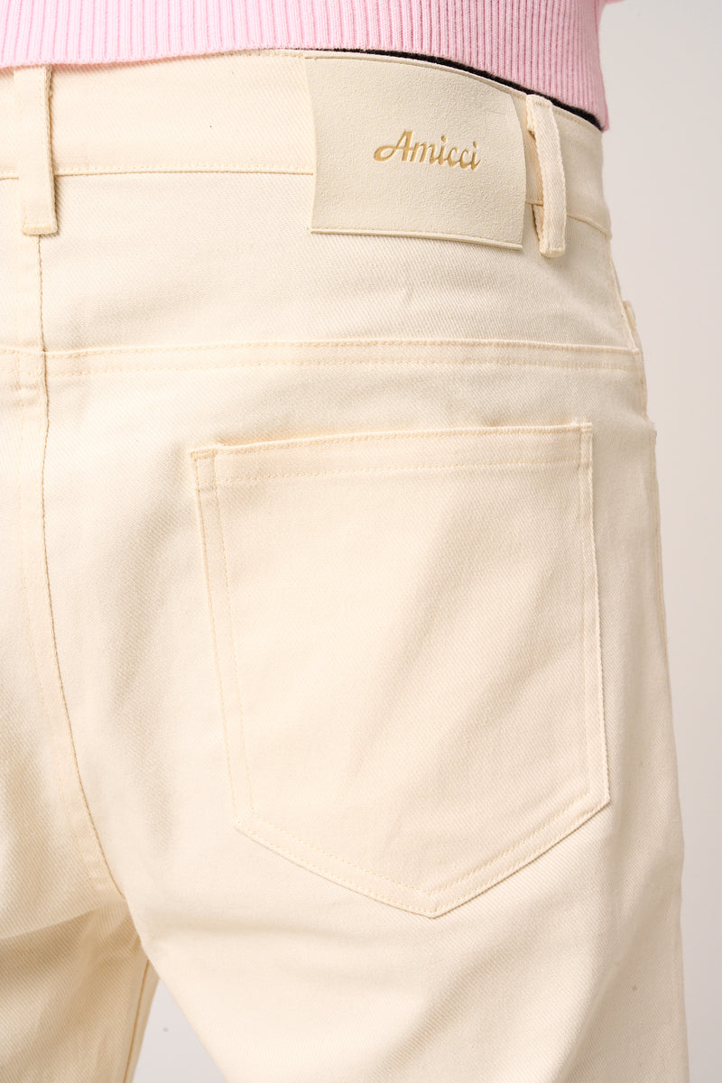 Sarito Cotton Twill Shorts Cream
