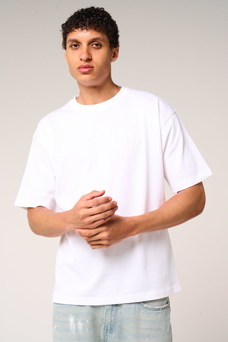 Karim Emblem Logo T Shirt White