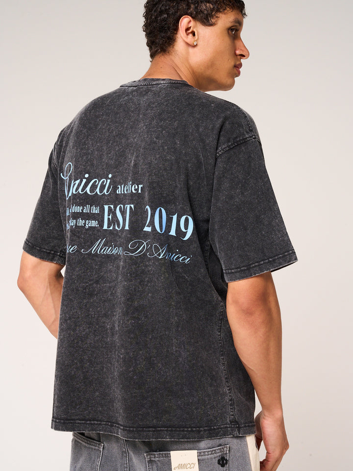Renato Graphic T Shirt Washed black