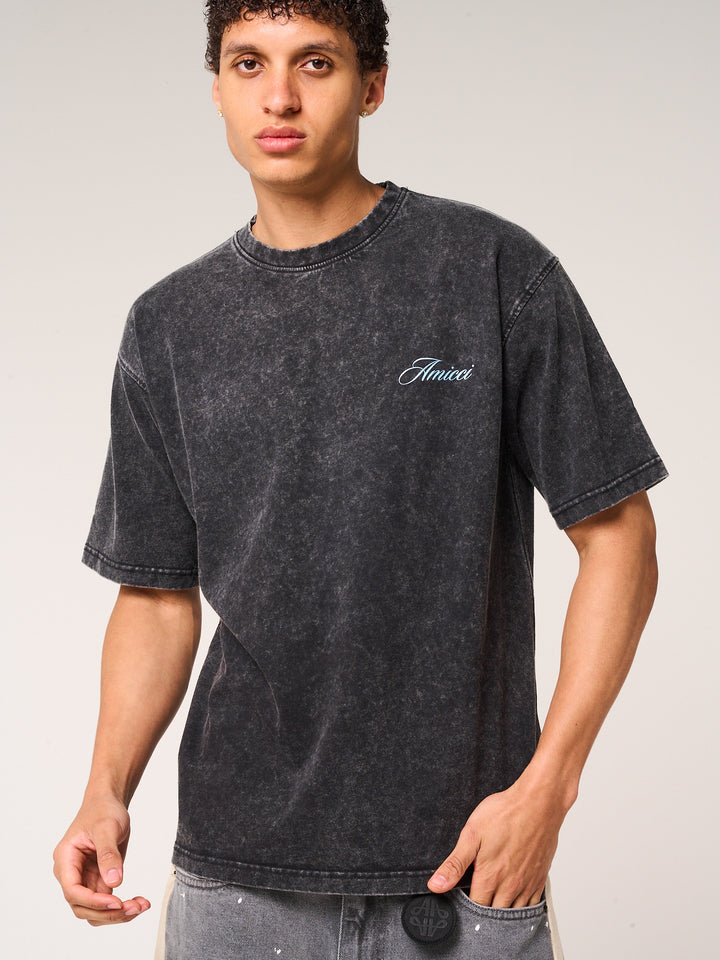 Renato Graphic T Shirt Washed black