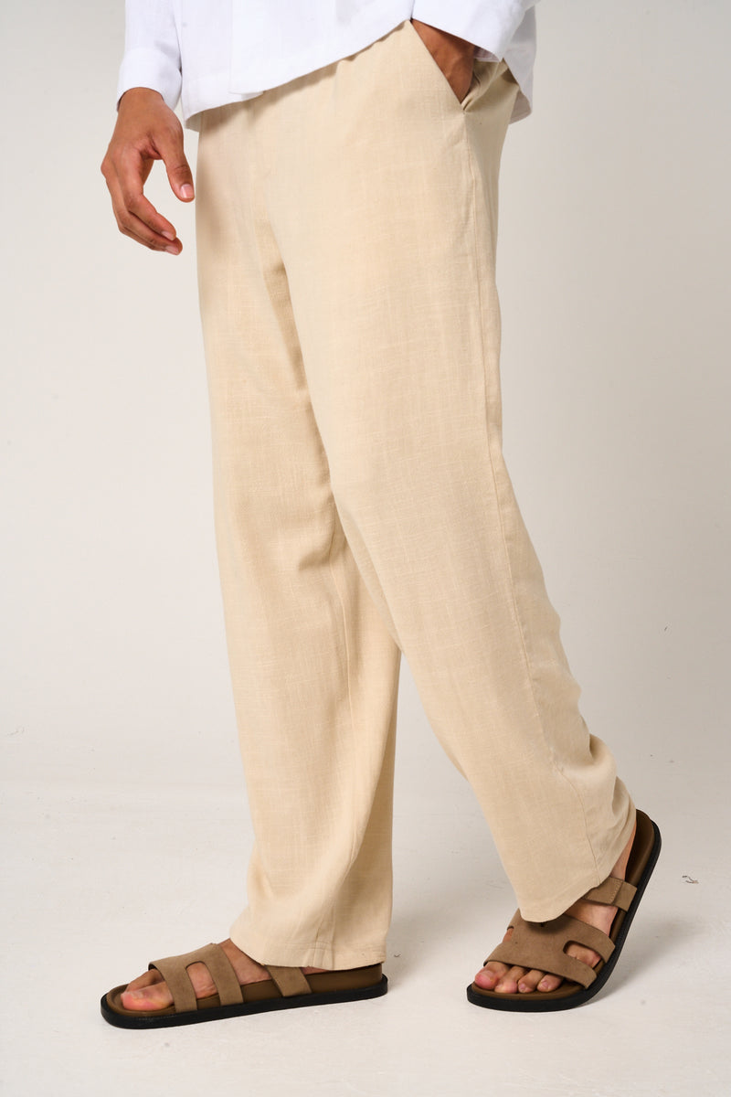 Vesper Linen Pants Beige