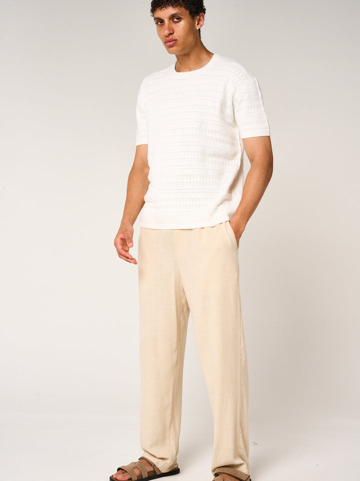 Araz Knitted Patterned T Shirt White