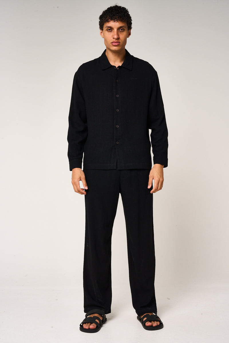 Vesper Linen Shirt Black