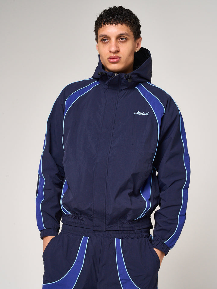 Placido Navy Shell Windbreaker