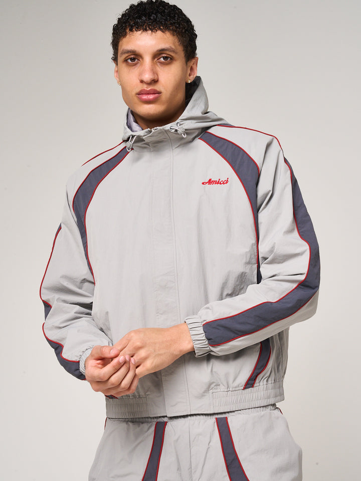 Placido Grey Shell Windbreaker