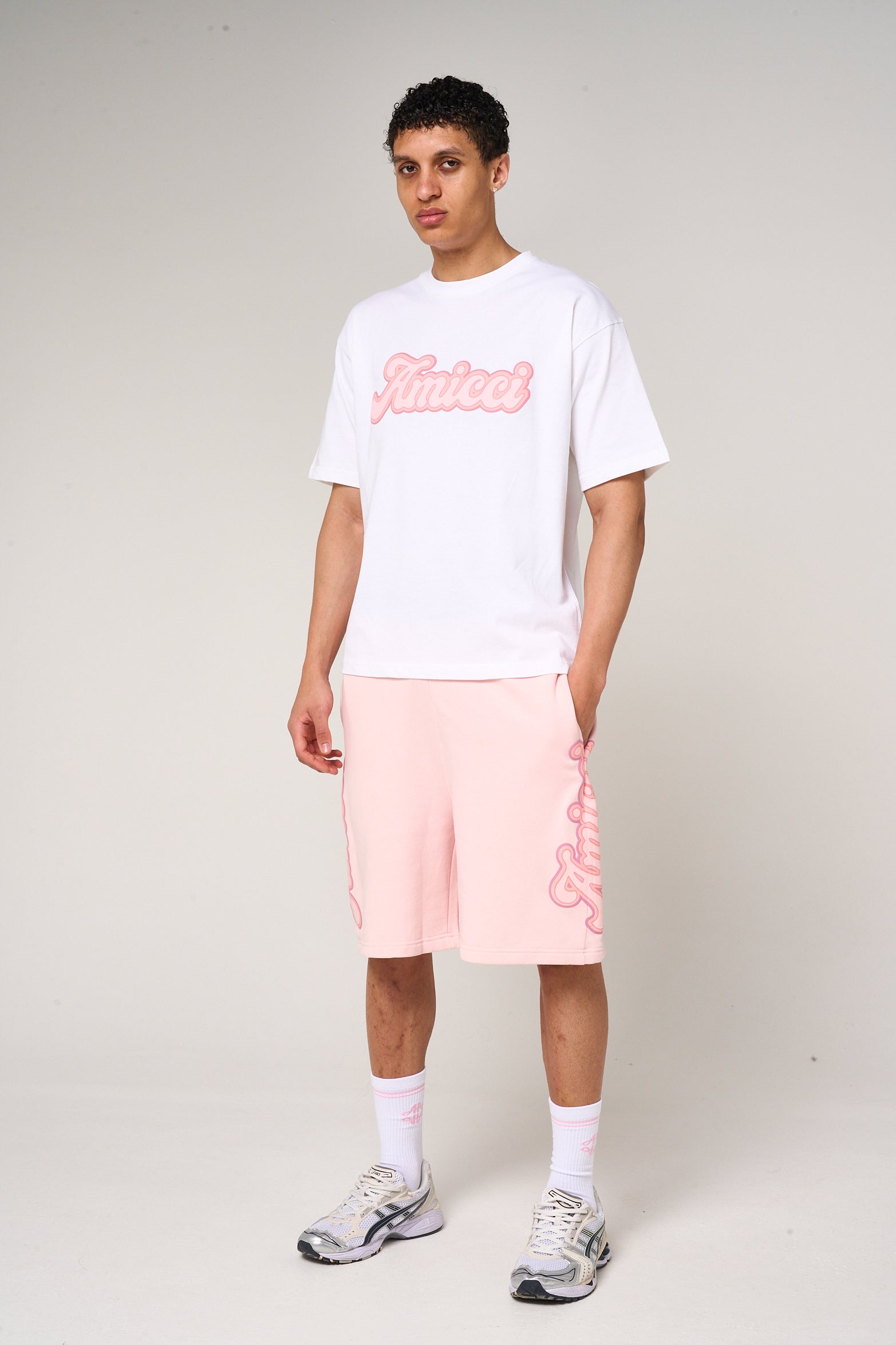 Rachid Puff Print Shorts Pink