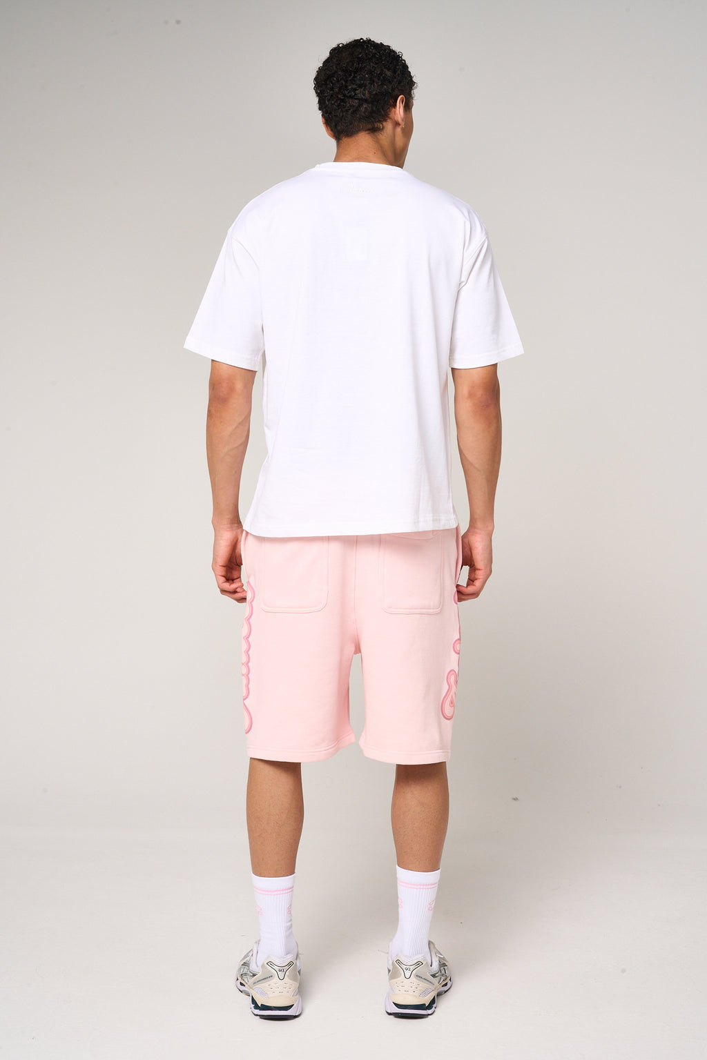 Rachid Logo Printed T Shirt Pink