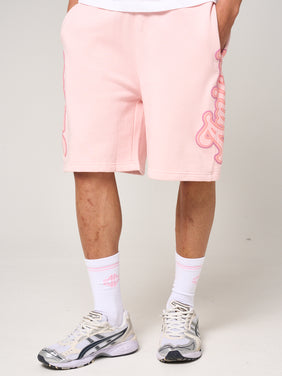 Rachid Puff Print Shorts Pink