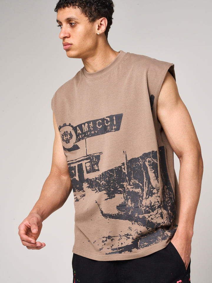 Route Sleeveless Graphic T