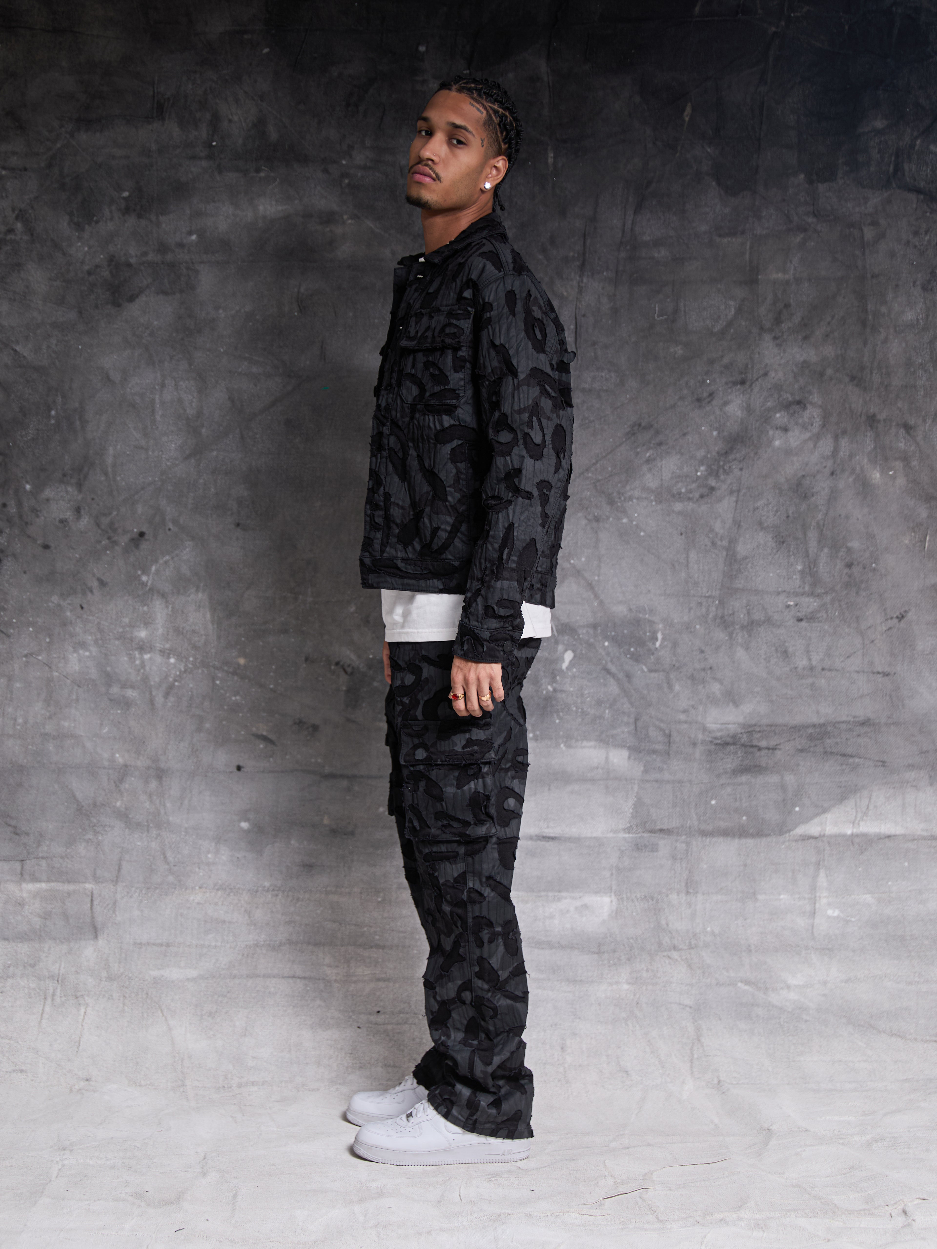 Veste en denim noire Geragio