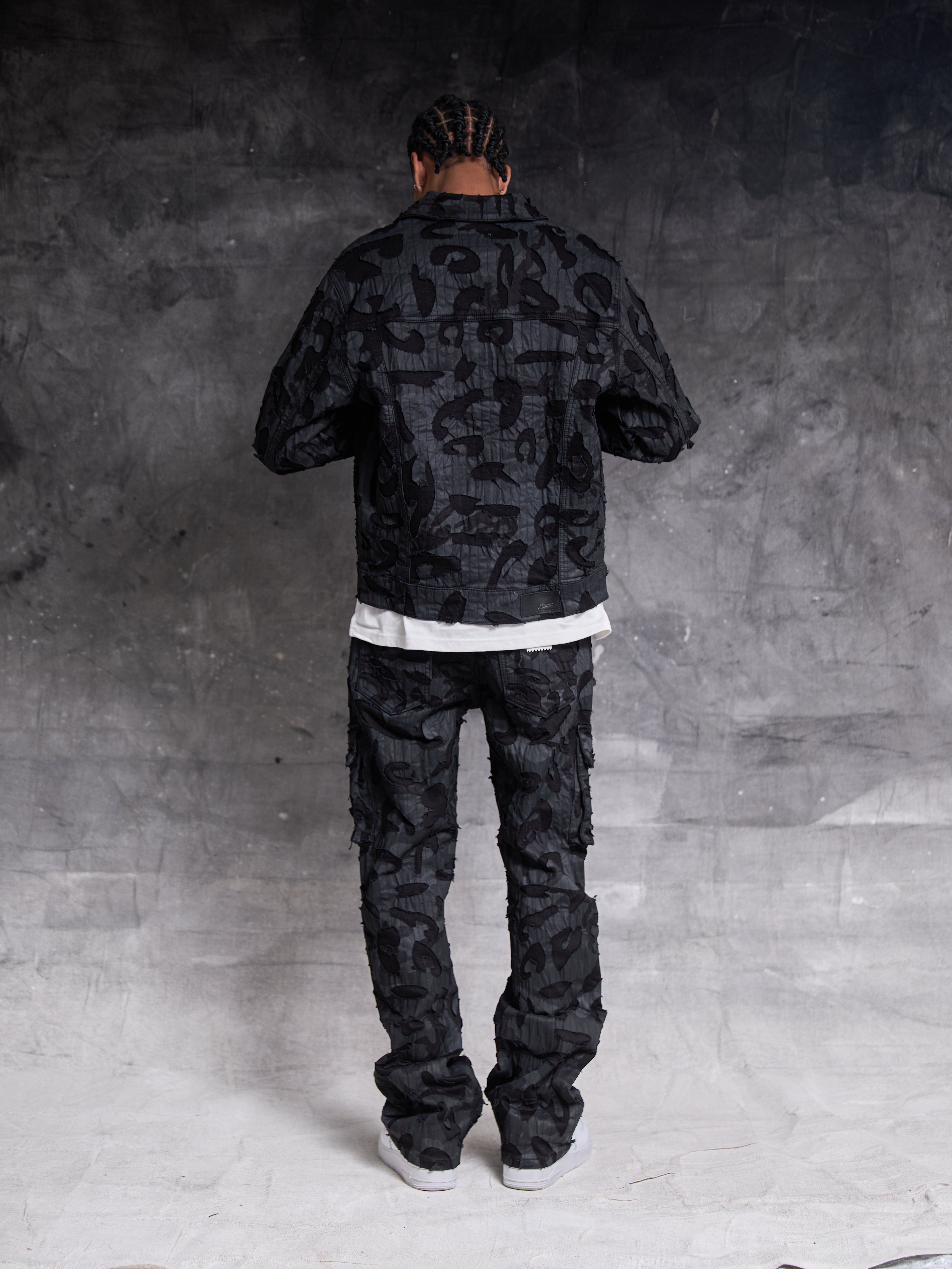 Jeans de mezclilla negra Geragio