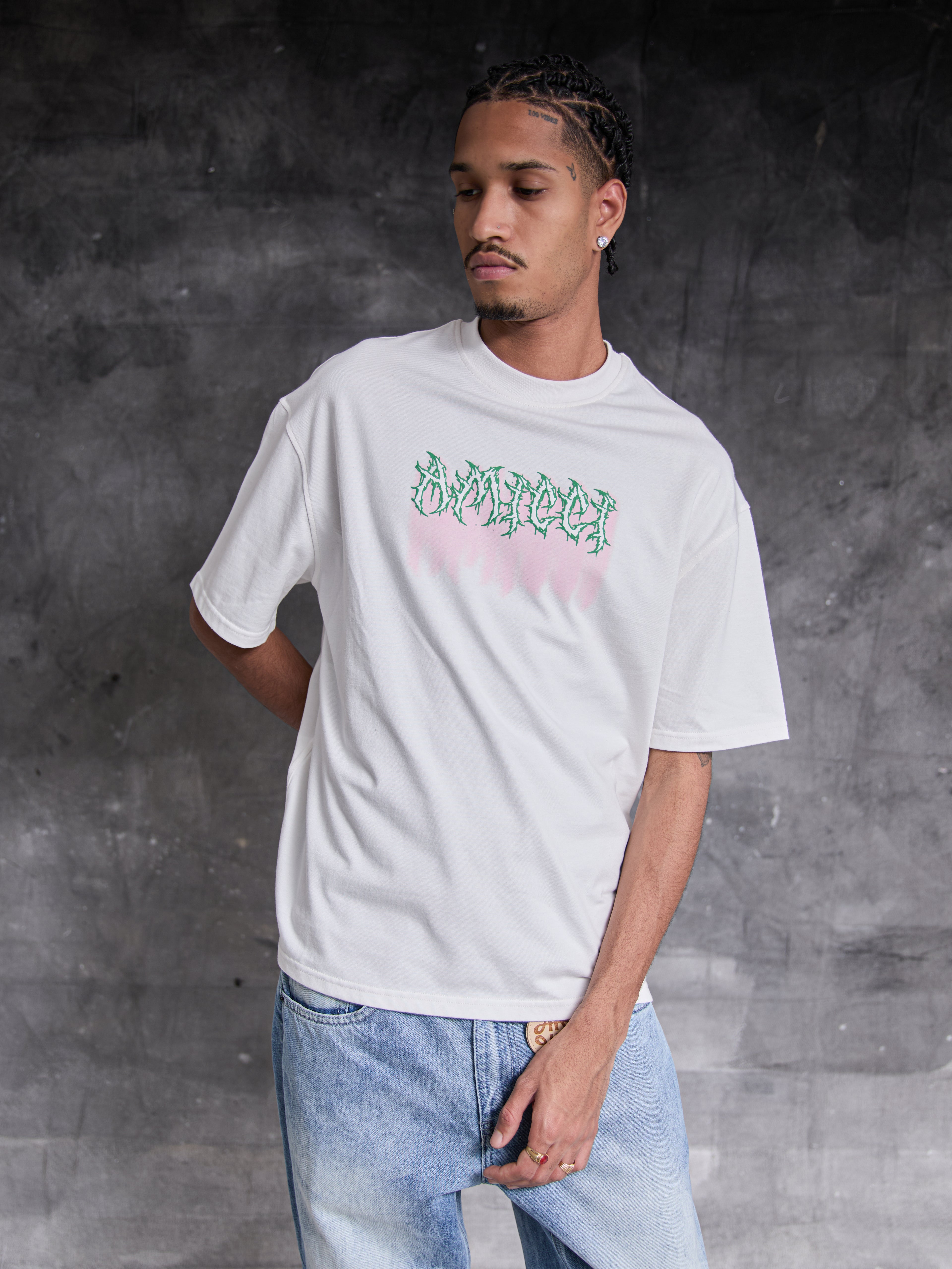 Alessio Grafisch T-shirt Wit