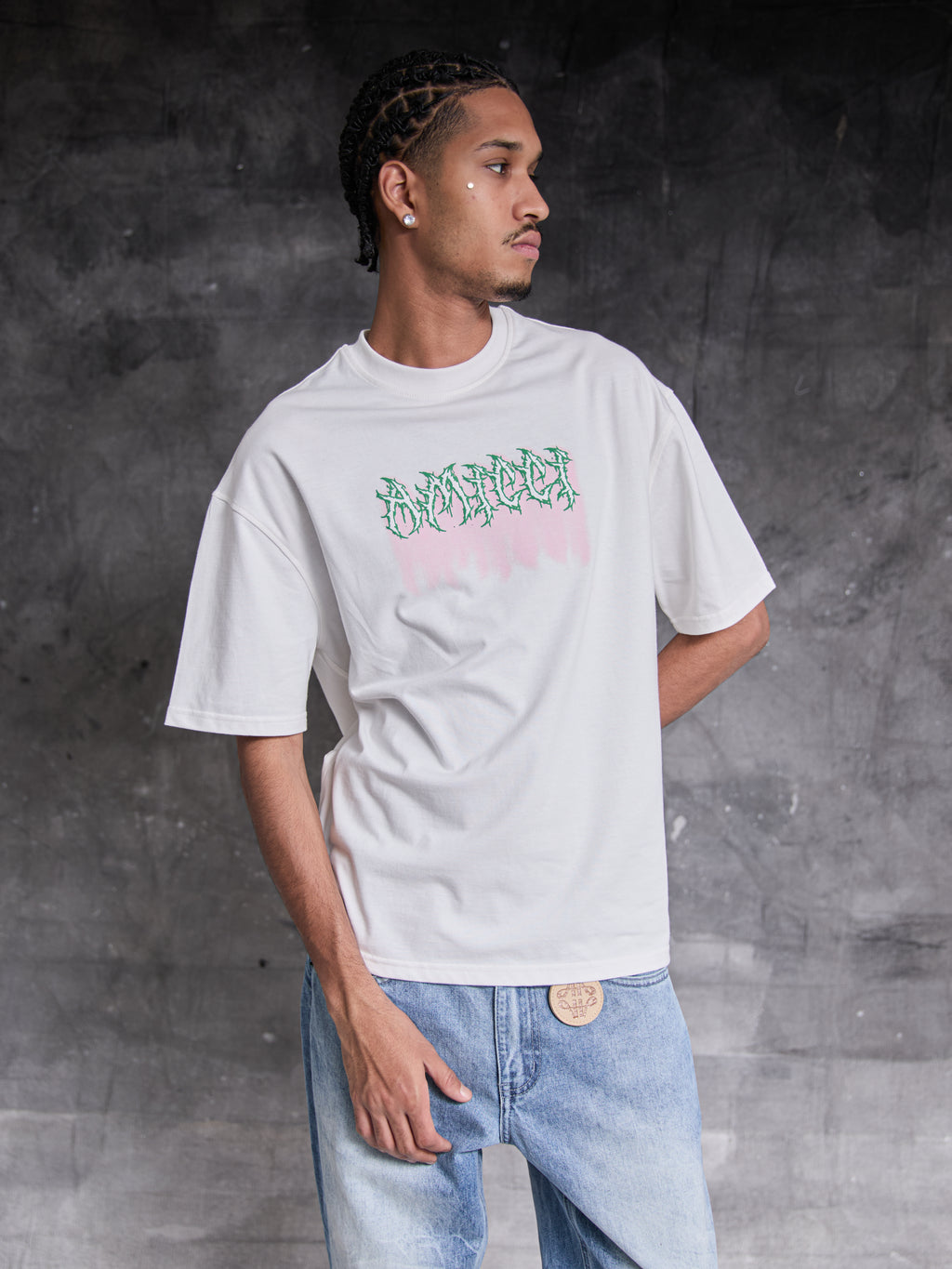 T-shirt graphique Alessio blanc