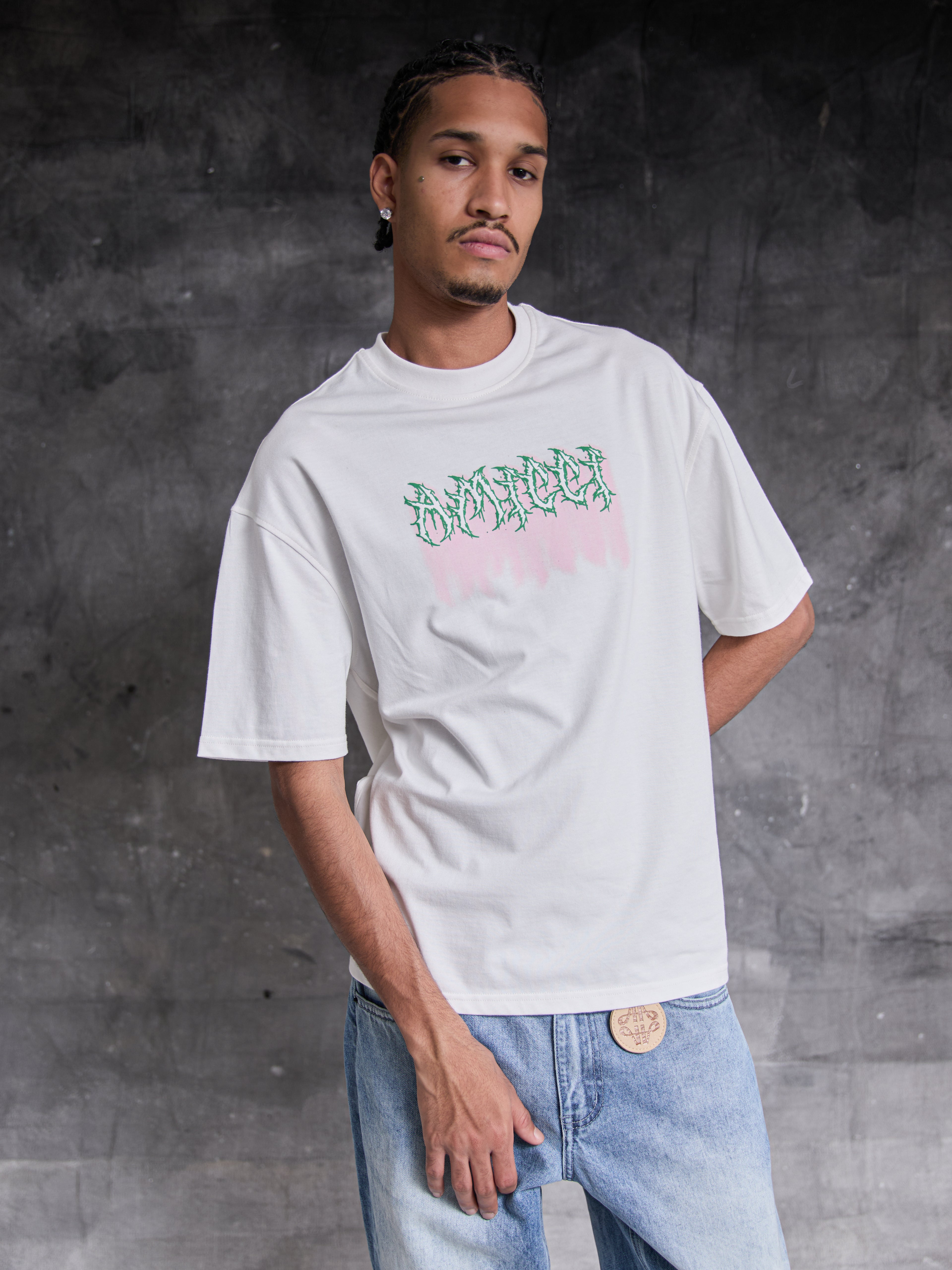 Alessio Grafisch T-shirt Wit