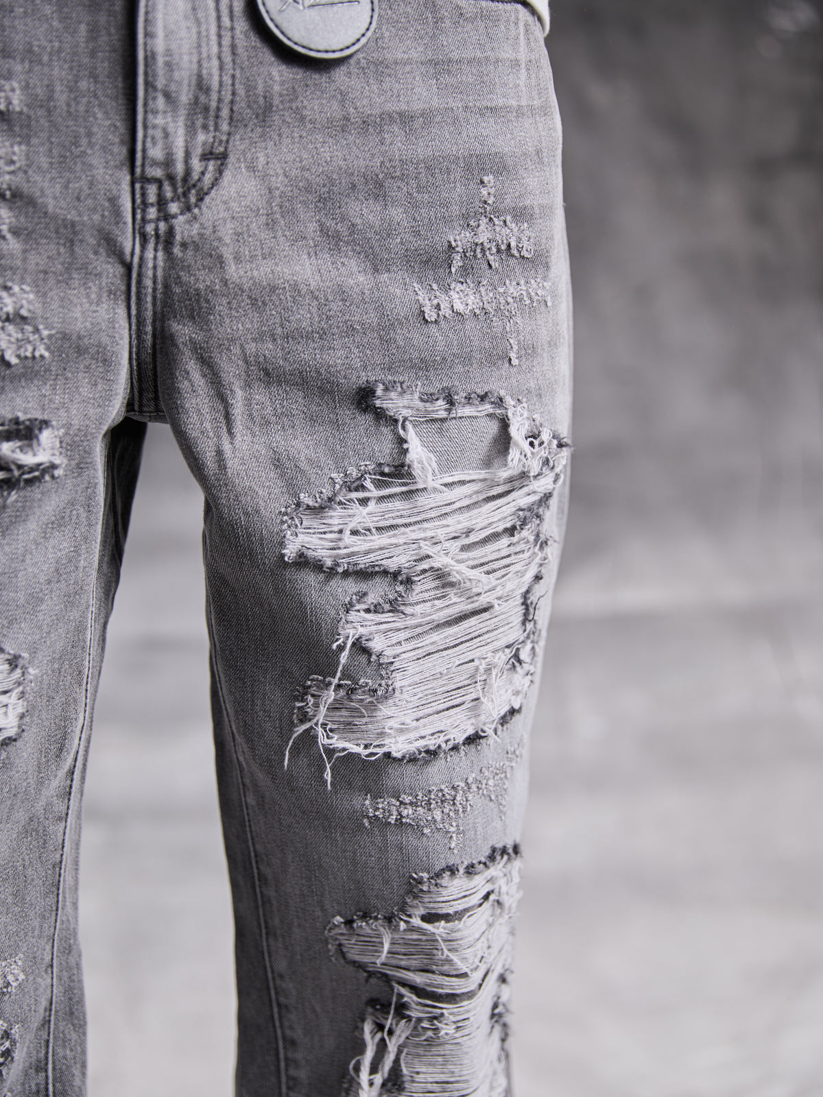 Sarrona grau gewaschene Denim-Jeans