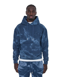 Rezaro Gewaschener Hoodie Marineblau