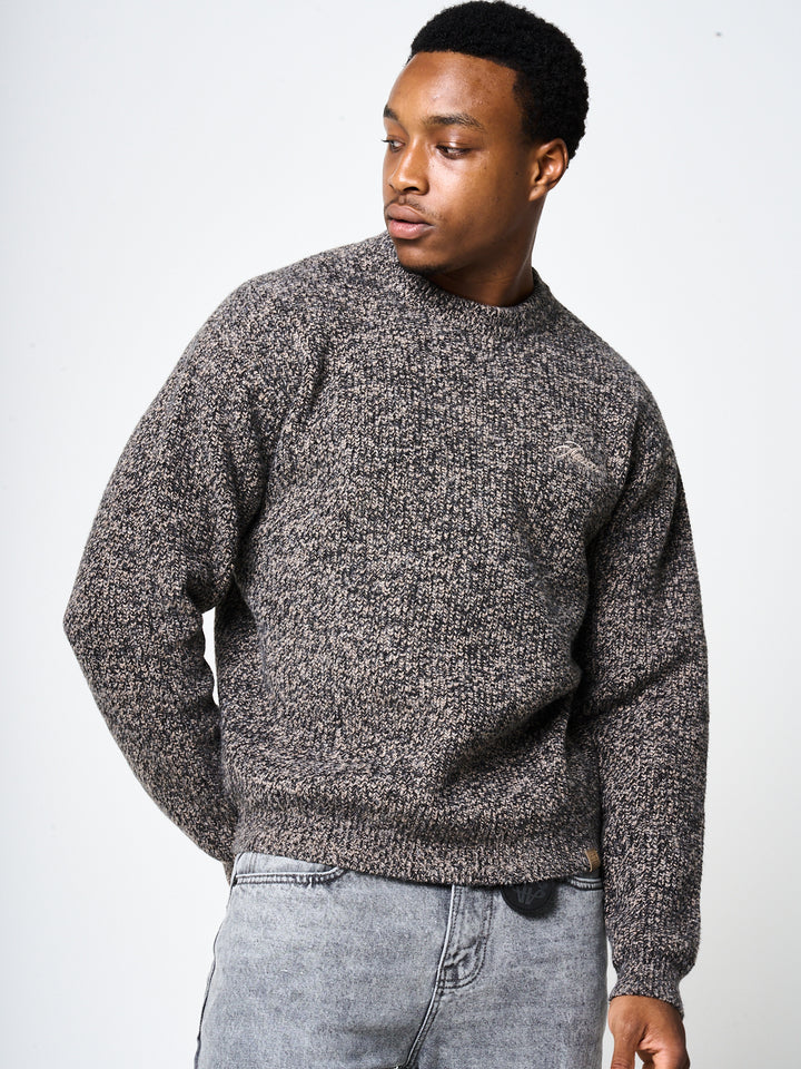 Liberta Brown Heavy Knitted Sweatshirt