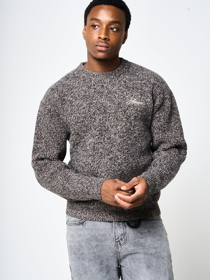 Liberta Brown Heavy Knitted Sweatshirt