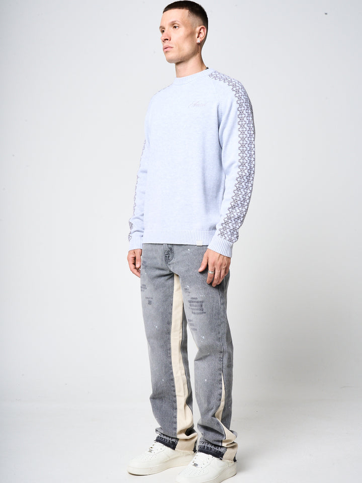 Trento Grey Logo Knitted Sweatshirt