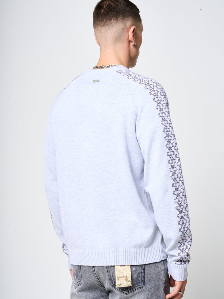 Trento Grey Logo Knitted Sweatshirt