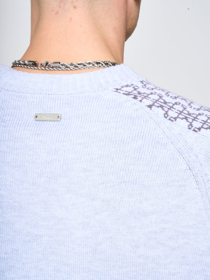 Trento Grey Logo Knitted Sweatshirt