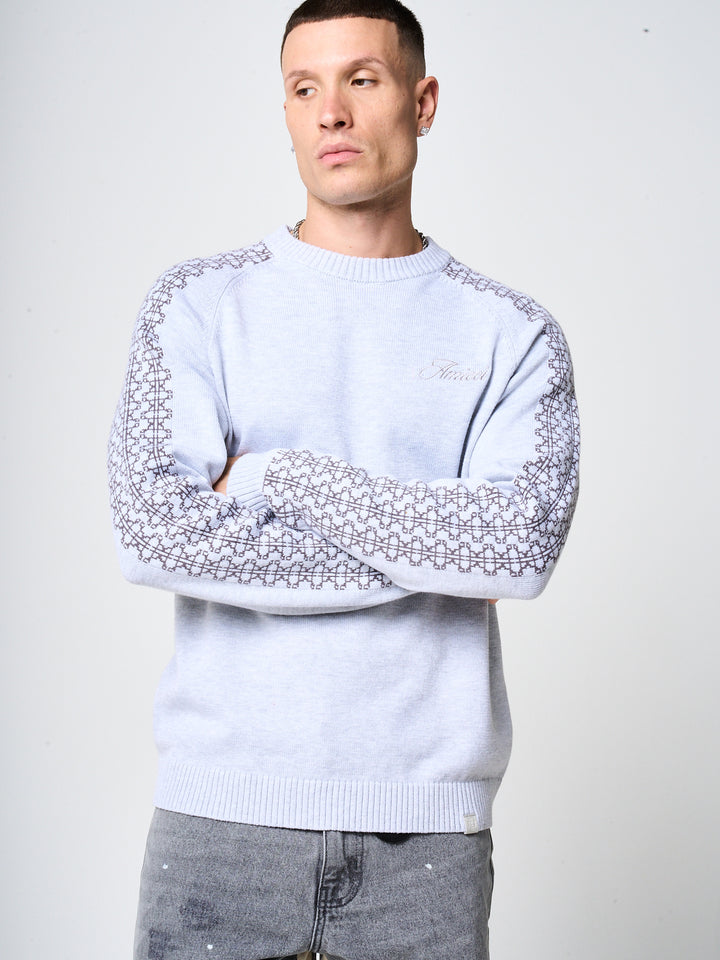 Trento Grey Logo Knitted Sweatshirt
