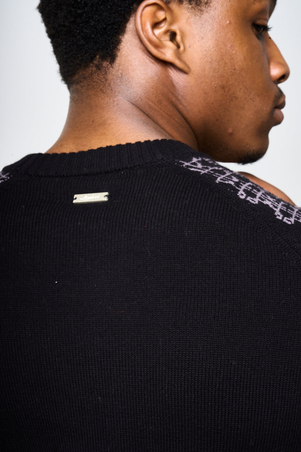 Trento Black Logo Knitted Sweatshirt