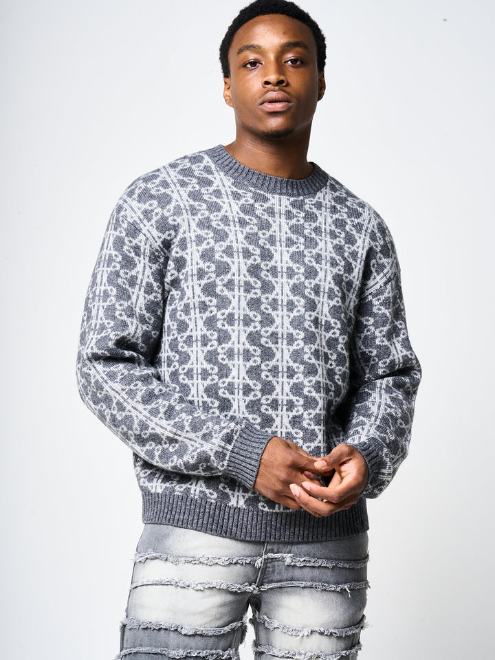 Pasquale Grey Knitted Sweatshirt