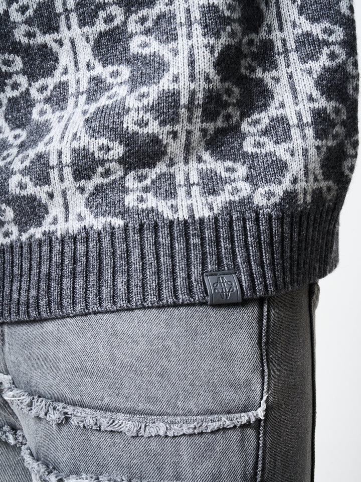 Pasquale Grey Knitted Sweatshirt