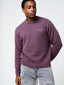 Fretta Fluffy Knit Sweatshirt Burgundy