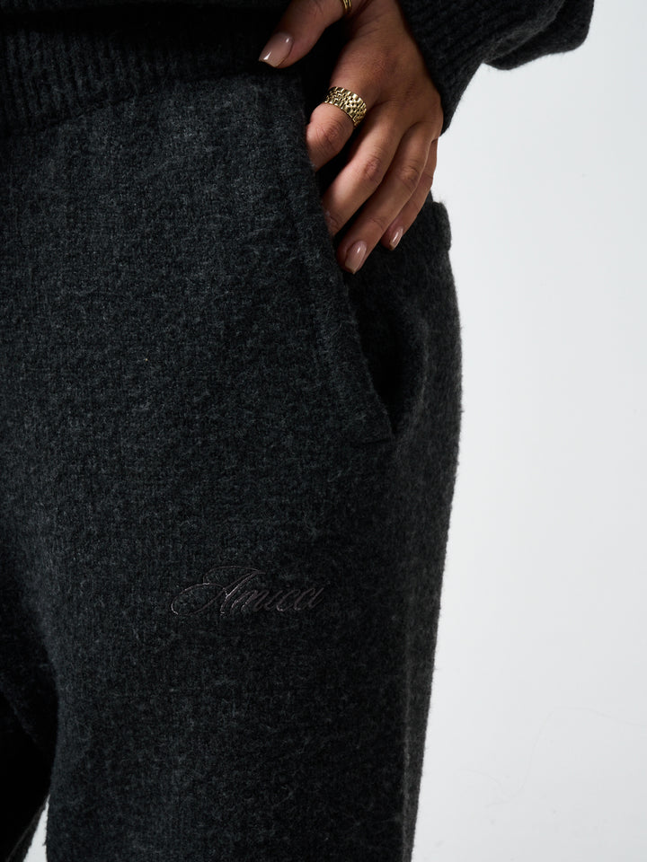 Dexter Charcoal Knitted Joggers