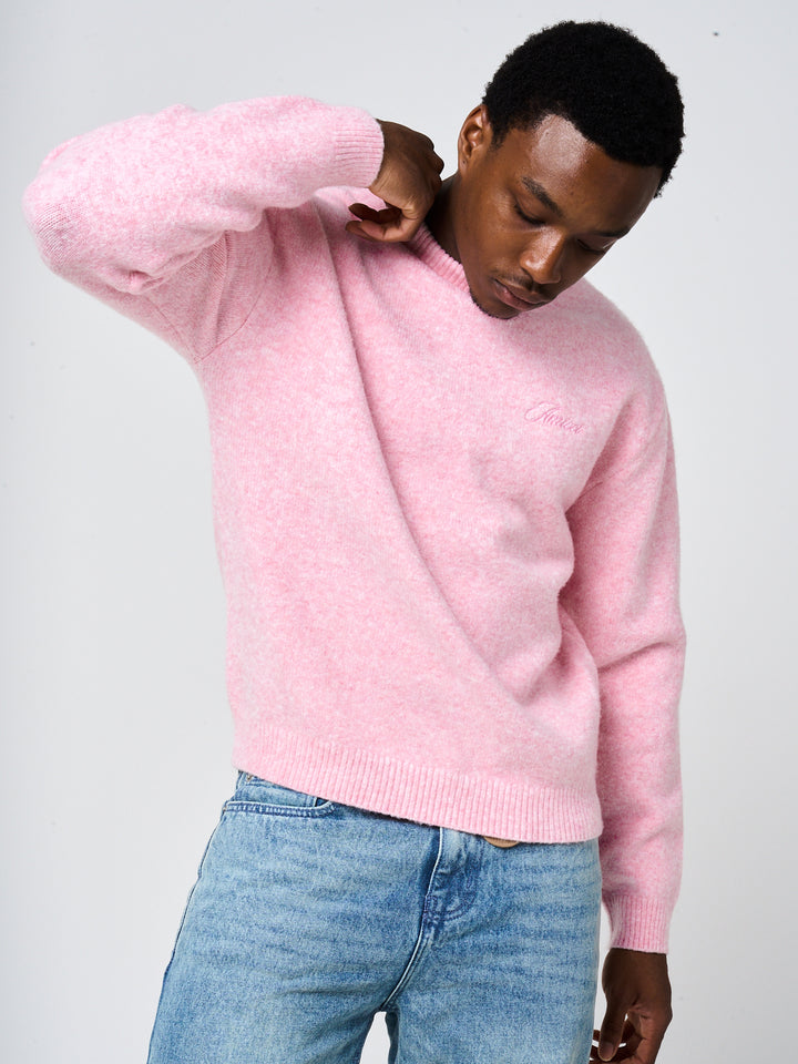 Dexter Pink Knitted Sweatshirt