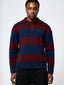 Awing Burgundy Striped Knitwear Sweatshirt