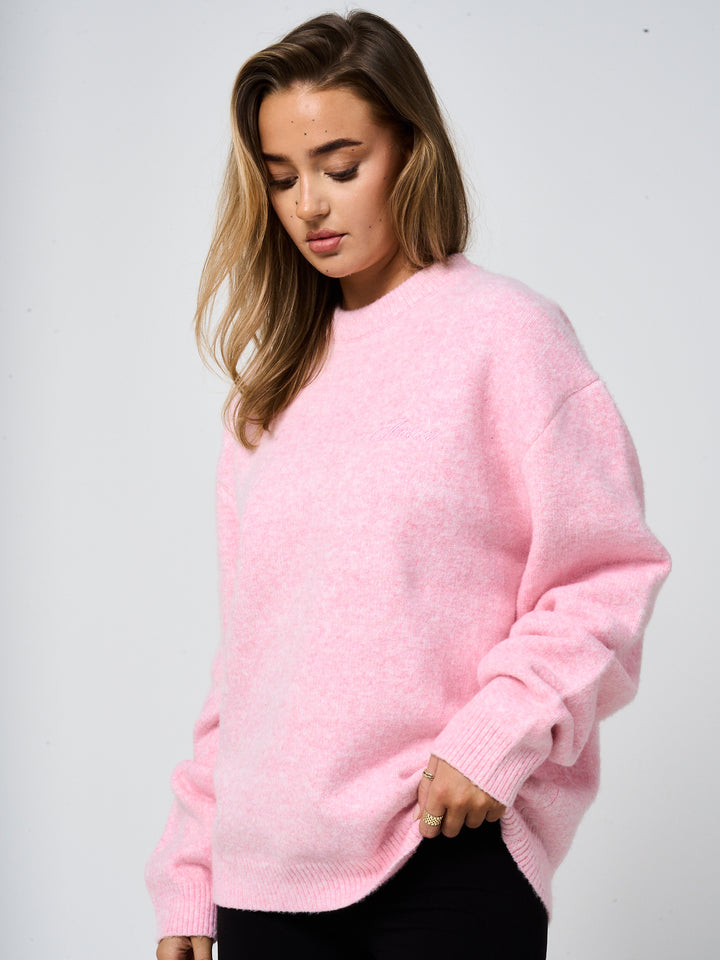 Dexter Pink Knitted Sweatshirt