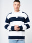 Awing Navy Striped Knitwear Sweatshirt