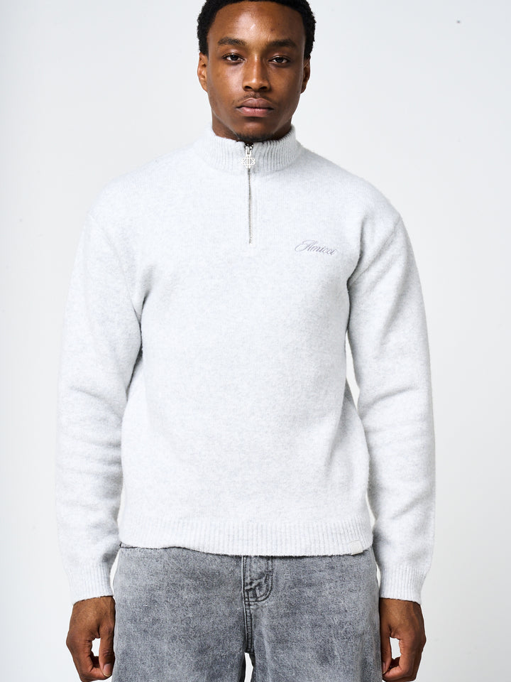 Dexter Quarter Zip Grey Sweatshirt