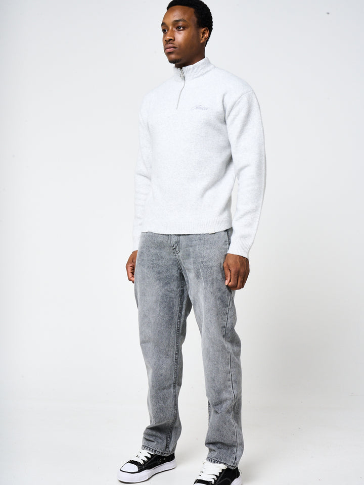 Dexter Quarter Zip Grey Sweatshirt