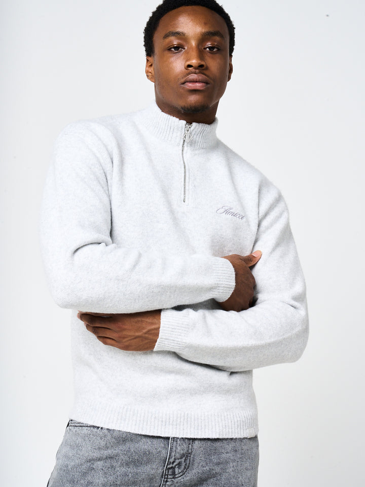 Dexter Quarter Zip Grey Sweatshirt