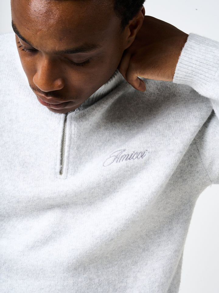 Dexter Quarter Zip Grey Sweatshirt