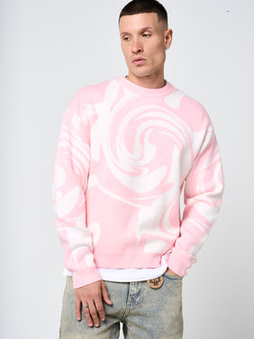 Pierce Pink Knitted Sweatshirt
