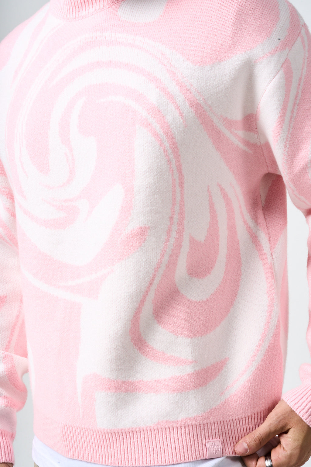 Pierce Pink Knitted Sweatshirt