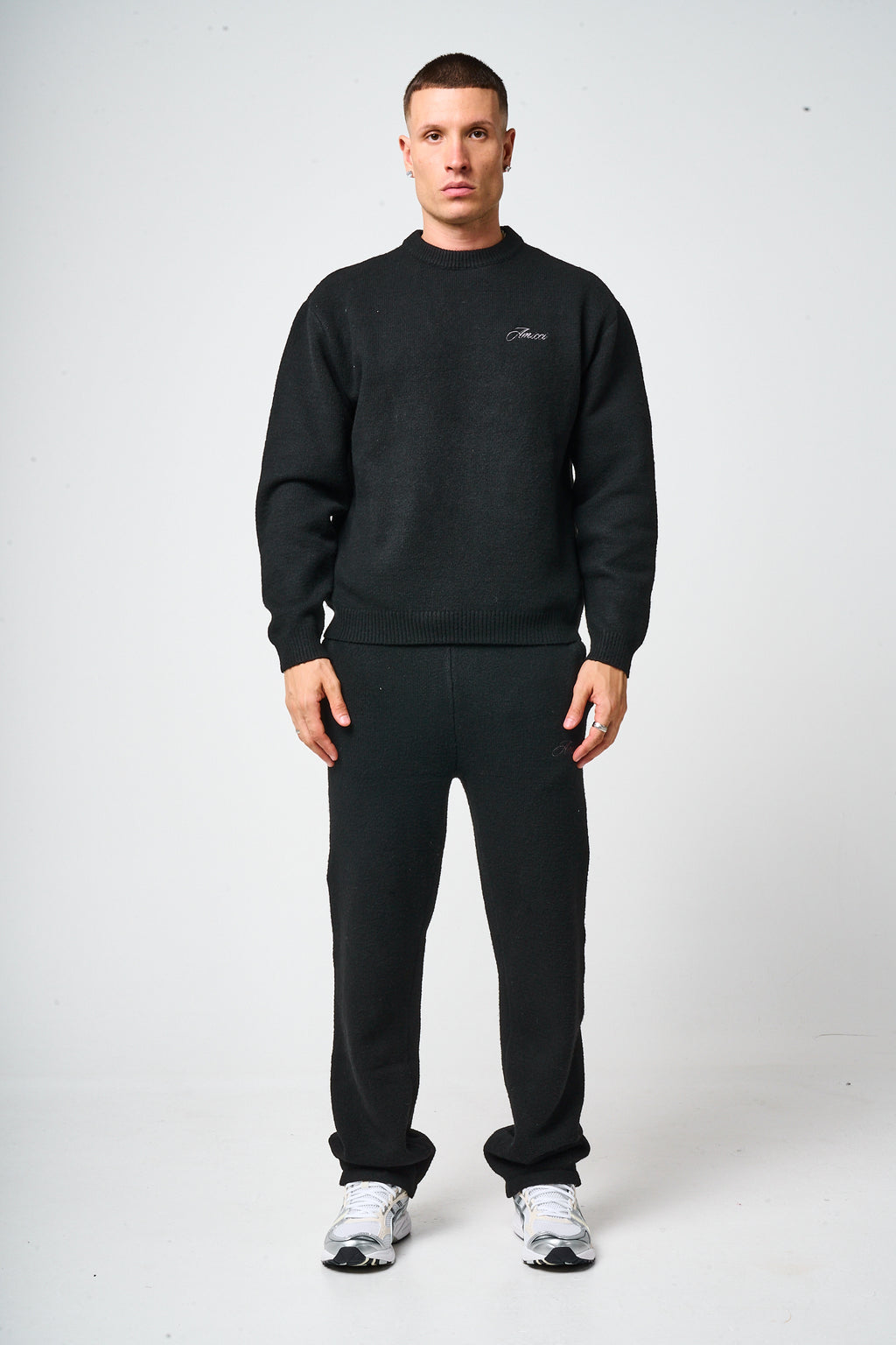 Dexter Black Knitted Joggers