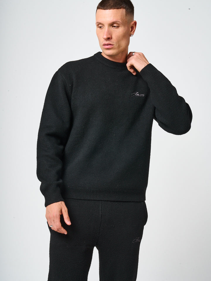 Dexter Black Knitted Sweatshirt