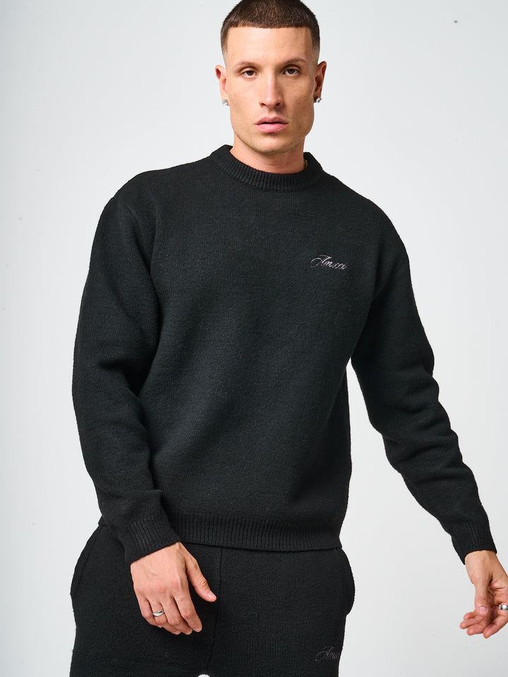 Dexter Black Knitted Sweatshirt