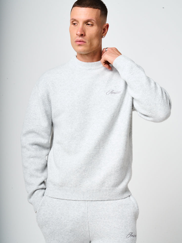 Dexter Grey Knitted Sweatshirt